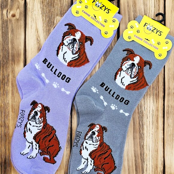Unisex Canine Foozys Socks - Bulldog - Picture 1 of 4